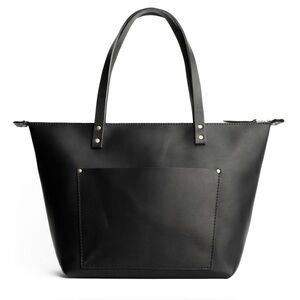 OVERSIZED ‘almost perfect’ zippered leather tote bag